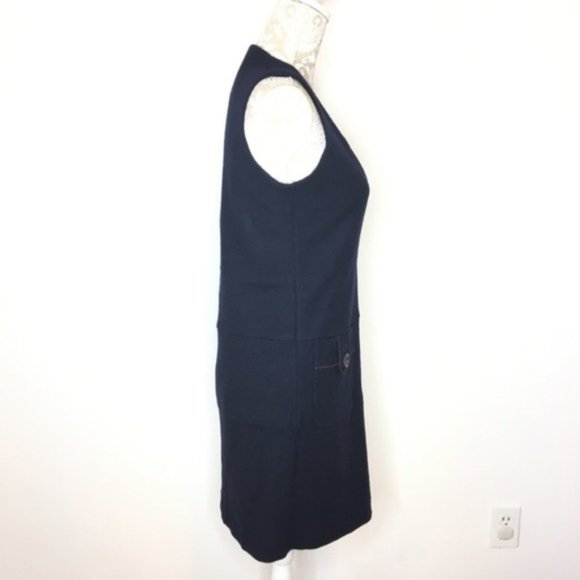 Vintage Wool Dress Navy SMALL Jumper INED Depusi Japanese - Picture 5 of 8